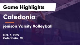 Caledonia  vs jenison Varsity Volleyball Game Highlights - Oct. 6, 2022