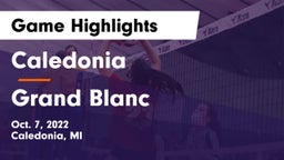 Caledonia  vs Grand Blanc  Game Highlights - Oct. 7, 2022