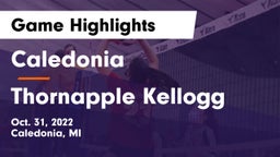 Caledonia  vs Thornapple Kellogg  Game Highlights - Oct. 31, 2022