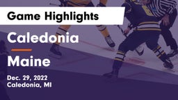 Caledonia  vs Maine Game Highlights - Dec. 29, 2022