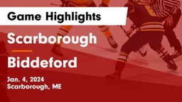 Scarborough  vs Biddeford  Game Highlights - Jan. 4, 2024
