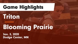 Triton  vs Blooming Prairie  Game Highlights - Jan. 3, 2020