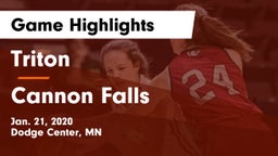 Triton  vs Cannon Falls  Game Highlights - Jan. 21, 2020