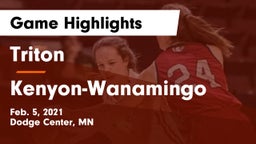 Triton  vs Kenyon-Wanamingo  Game Highlights - Feb. 5, 2021