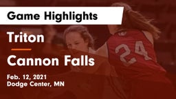 Triton  vs Cannon Falls  Game Highlights - Feb. 12, 2021