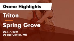 Triton  vs Spring Grove  Game Highlights - Dec. 7, 2021