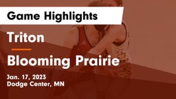 Triton  vs Blooming Prairie  Game Highlights - Jan. 17, 2023