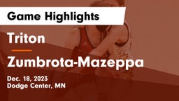 Triton  vs Zumbrota-Mazeppa  Game Highlights - Dec. 18, 2023