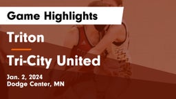 Triton  vs Tri-City United  Game Highlights - Jan. 2, 2024