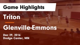 Triton  vs Glenville-Emmons  Game Highlights - Dec 29, 2016