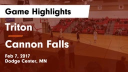 Triton  vs Cannon Falls  Game Highlights - Feb 7, 2017