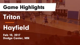 Triton  vs Hayfield  Game Highlights - Feb 10, 2017