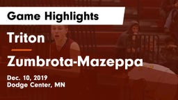 Triton  vs Zumbrota-Mazeppa  Game Highlights - Dec. 10, 2019