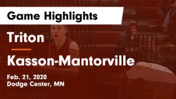 Triton  vs Kasson-Mantorville  Game Highlights - Feb. 21, 2020