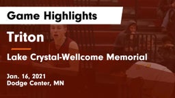 Triton  vs Lake Crystal-Wellcome Memorial  Game Highlights - Jan. 16, 2021