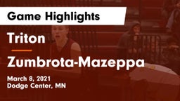 Triton  vs Zumbrota-Mazeppa  Game Highlights - March 8, 2021