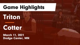 Triton  vs Cotter  Game Highlights - March 11, 2021