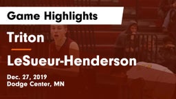 Triton  vs LeSueur-Henderson  Game Highlights - Dec. 27, 2019