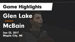 Glen Lake   vs McBain  Game Highlights - Jan 23, 2017