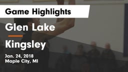 Glen Lake   vs Kingsley  Game Highlights - Jan. 24, 2018