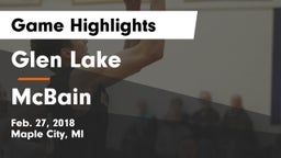 Glen Lake   vs McBain  Game Highlights - Feb. 27, 2018