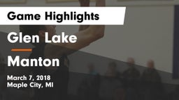 Glen Lake   vs Manton  Game Highlights - March 7, 2018