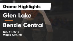 Glen Lake   vs Benzie Central  Game Highlights - Jan. 11, 2019