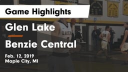 Glen Lake   vs Benzie Central  Game Highlights - Feb. 12, 2019