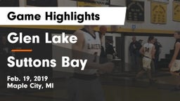 Glen Lake   vs Suttons Bay  Game Highlights - Feb. 19, 2019