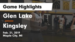 Glen Lake   vs Kingsley  Game Highlights - Feb. 21, 2019
