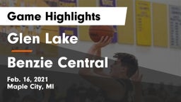 Glen Lake   vs Benzie Central  Game Highlights - Feb. 16, 2021