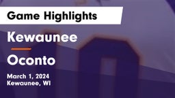 Kewaunee  vs Oconto  Game Highlights - March 1, 2024