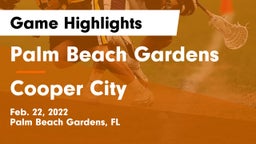 Palm Beach Gardens  vs Cooper City  Game Highlights - Feb. 22, 2022