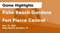Palm Beach Gardens  vs Fort Pierce Central  Game Highlights - Oct. 19, 2022