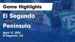 El Segundo  vs Peninsula Game Highlights - April 12, 2022