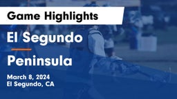 El Segundo  vs Peninsula Game Highlights - March 8, 2024