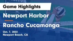 Newport Harbor  vs Rancho Cucamonga  Game Highlights - Oct. 7, 2022