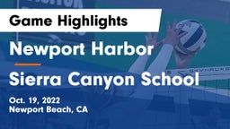Newport Harbor  vs Sierra Canyon School Game Highlights - Oct. 19, 2022
