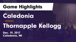 Caledonia  vs Thornapple Kellogg Game Highlights - Dec. 19, 2017