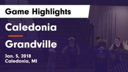 Caledonia  vs Grandville Game Highlights - Jan. 5, 2018