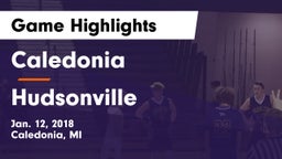 Caledonia  vs Hudsonville  Game Highlights - Jan. 12, 2018