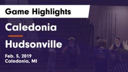 Caledonia  vs Hudsonville  Game Highlights - Feb. 5, 2019