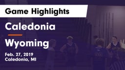 Caledonia  vs Wyoming  Game Highlights - Feb. 27, 2019