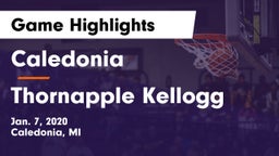 Caledonia  vs Thornapple Kellogg  Game Highlights - Jan. 7, 2020