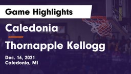 Caledonia  vs Thornapple Kellogg  Game Highlights - Dec. 16, 2021