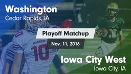 Matchup: Washington High vs. Iowa City West  2016