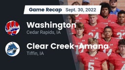 Recap: Washington  vs. Clear Creek-Amana 2022