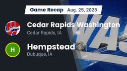 Recap: Cedar Rapids Washington  vs. Hempstead  2023