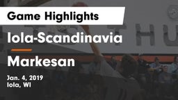 Iola-Scandinavia  vs Markesan  Game Highlights - Jan. 4, 2019