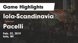 Iola-Scandinavia  vs Pacelli  Game Highlights - Feb. 22, 2019